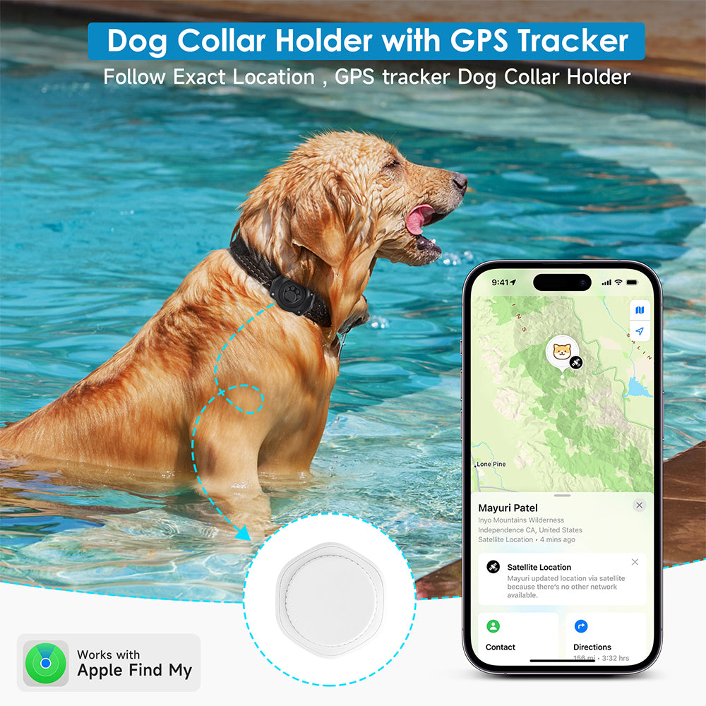 Bluetooth Tracker with Holder for Cats and Dogs(iOS Only)