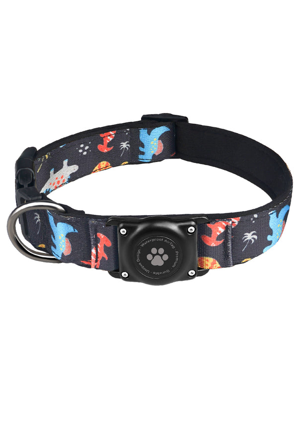 AirTag Dog Collar with Waterproof Holder and Comfortable Padded