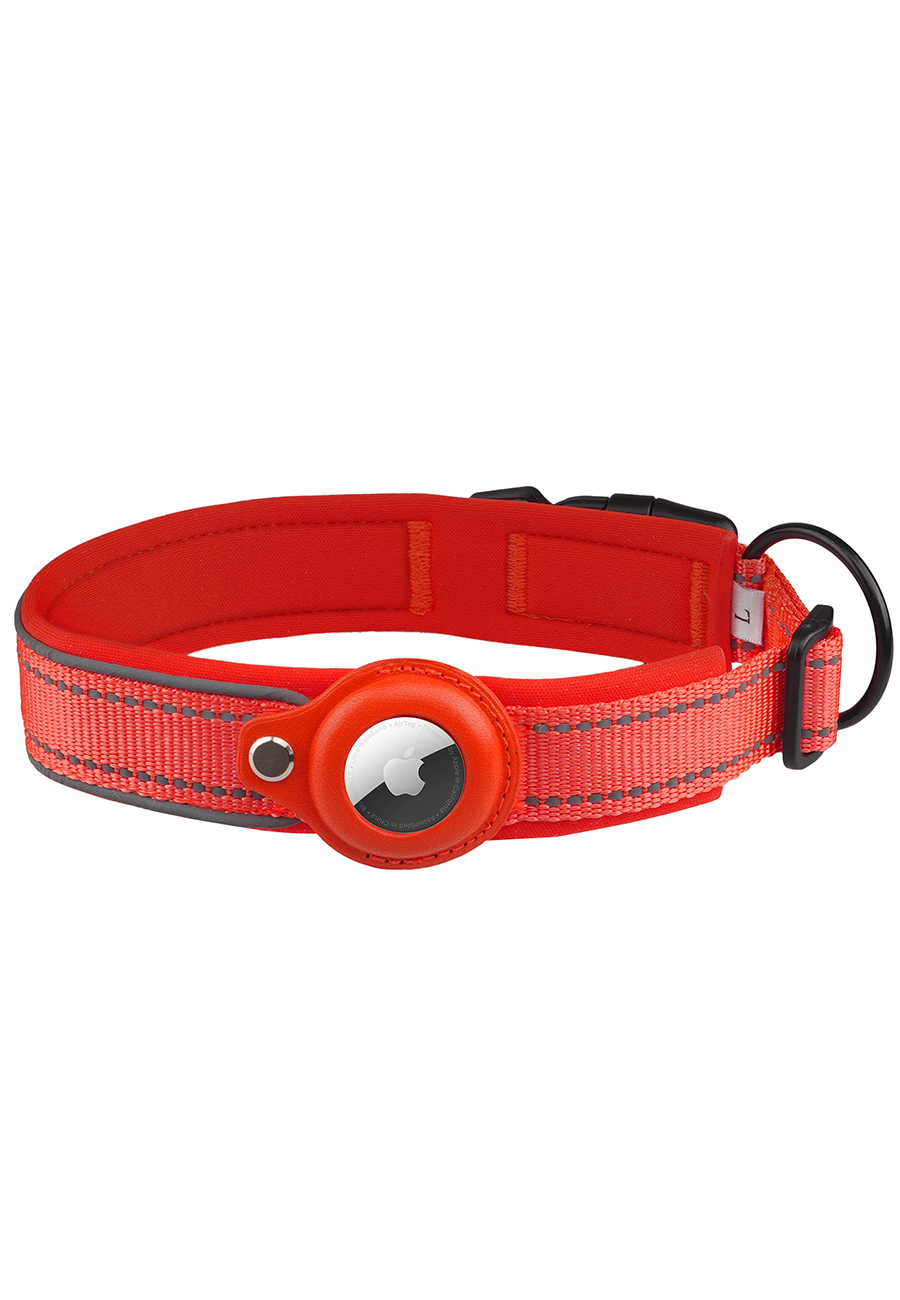 Padded Reflective AirTag Dog Collar