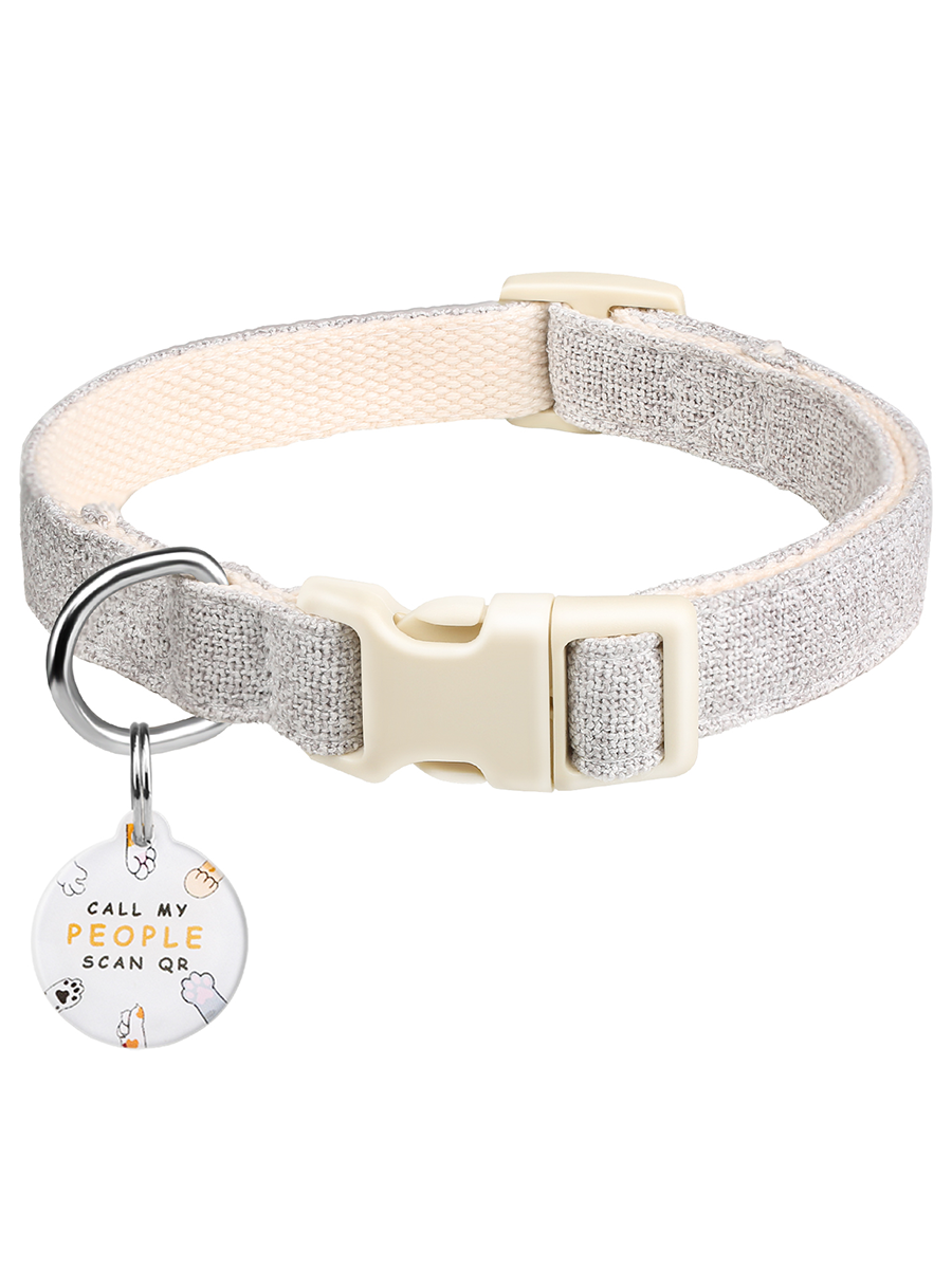 Dog Collar with QR Code ID Tag