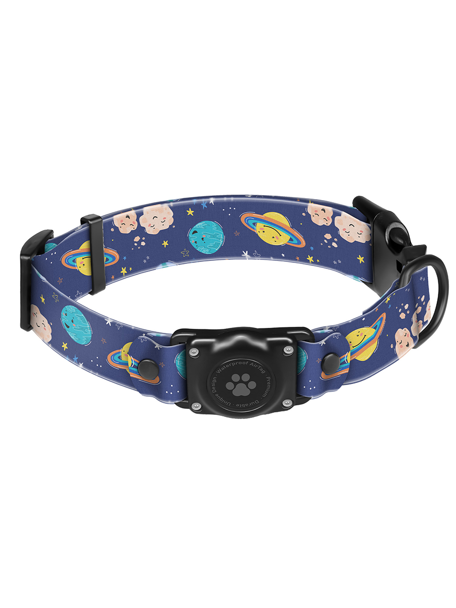 AirTag Dog Collar with Cute Pattern